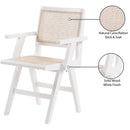 Meridian Preston White Wood Dining Arm Chair IMAGE 9