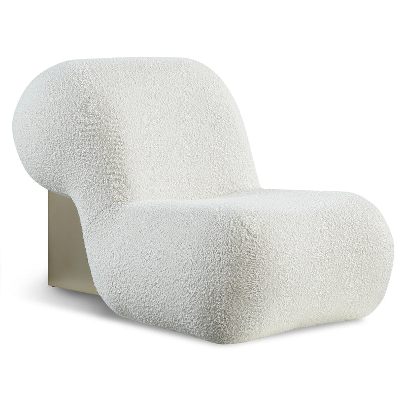 Meridian Quadra Cream Fabric Accent Chair IMAGE 1
