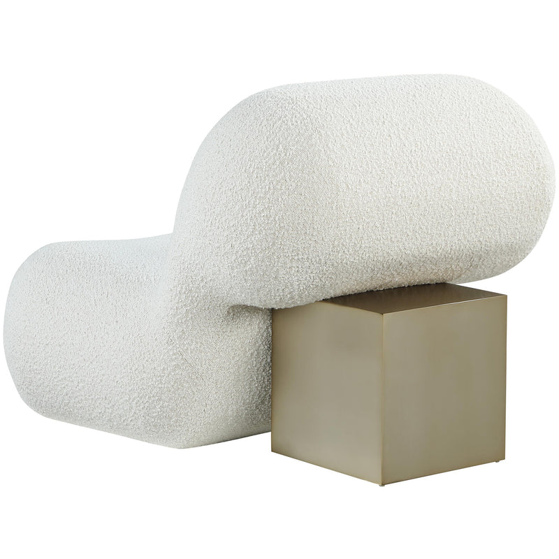 Meridian Quadra Cream Fabric Accent Chair IMAGE 3
