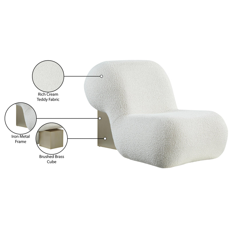 Meridian Quadra Cream Fabric Accent Chair IMAGE 6