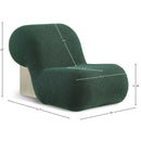 Meridian Quadra Green Fabric Accent Chair IMAGE 5