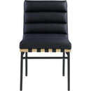 Meridian Burke Black Vegan Leather Dining Chair IMAGE 3