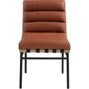 Meridian Burke Cognac Vegan Leather Dining Chair IMAGE 3