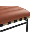 Meridian Burke Cognac Vegan Leather Dining Chair IMAGE 5