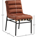 Meridian Burke Cognac Vegan Leather Dining Chair IMAGE 7