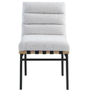 Meridian Burke Cream Boucle Fabric Dining Chair IMAGE 3