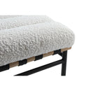 Meridian Burke Cream Boucle Fabric Dining Chair IMAGE 5