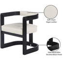 Meridian Manchester Cream Vegan Leather Dining Chair IMAGE 9