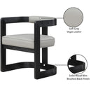 Meridian Manchester Grey Vegan Leather Dining Chair IMAGE 9