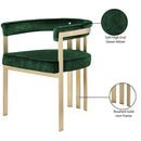 Meridian Marcello Green Velvet Dining Chair IMAGE 8