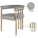 Meridian Marcello Grey Velvet Dining Chair IMAGE 8