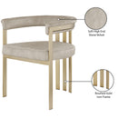 Meridian Marcello Stone Colored Velvet Dining Chair IMAGE 8