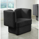 Meridian Marcel Black Boucle Fabric Chair IMAGE 2