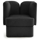 Meridian Marcel Black Boucle Fabric Chair IMAGE 5