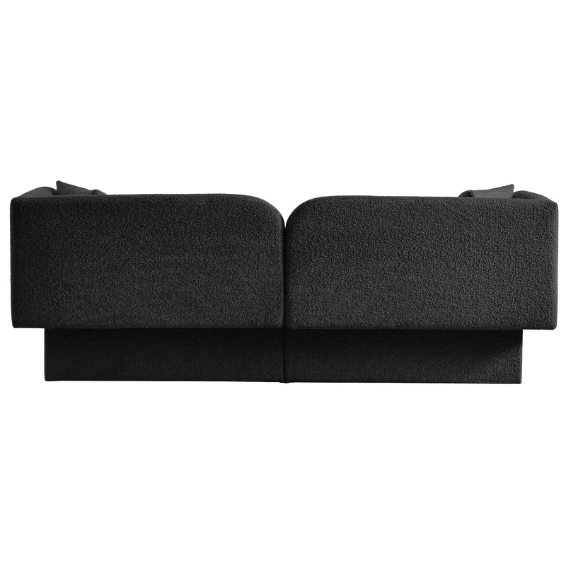 Meridian Marcel Black Boucle Fabric Sofa IMAGE 3