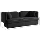 Meridian Marcel Black Boucle Fabric Sofa IMAGE 8