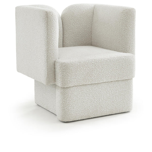 Meridian Marcel Cream Boucle Fabric Chair IMAGE 1