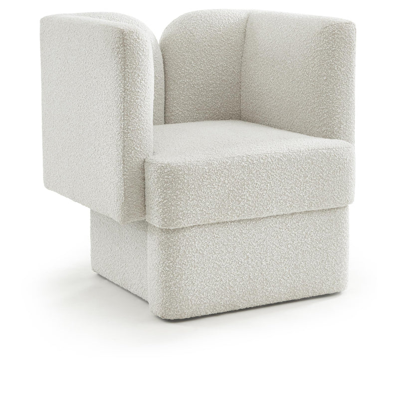 Meridian Marcel Cream Boucle Fabric Chair IMAGE 1