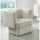 Meridian Marcel Cream Boucle Fabric Chair IMAGE 2