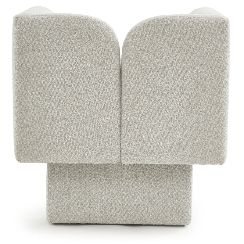 Meridian Marcel Cream Boucle Fabric Chair IMAGE 3