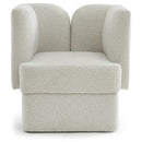 Meridian Marcel Cream Boucle Fabric Chair IMAGE 5