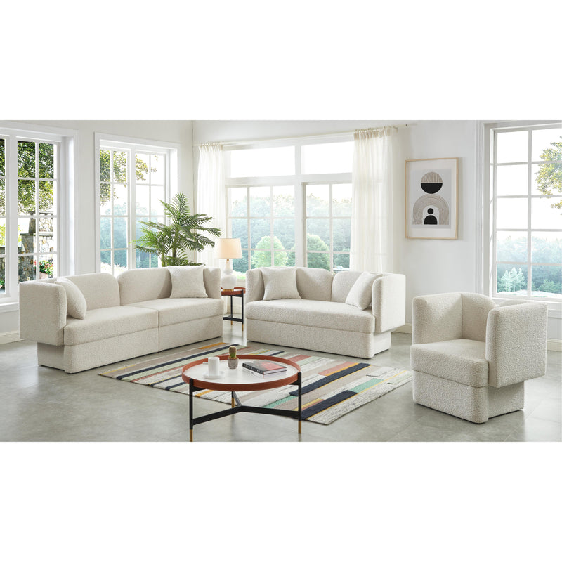 Meridian Marcel Cream Boucle Fabric Chair IMAGE 7