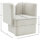 Meridian Marcel Cream Boucle Fabric Chair IMAGE 8