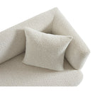 Meridian Marcel Cream Boucle Fabric Loveseat IMAGE 6