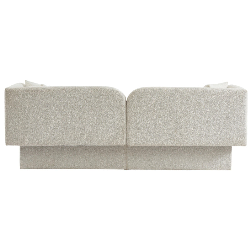 Meridian Marcel Cream Boucle Fabric Sofa IMAGE 3