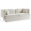 Meridian Marcel Cream Boucle Fabric Sofa IMAGE 8
