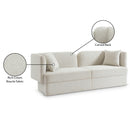 Meridian Marcel Cream Boucle Fabric Sofa IMAGE 9