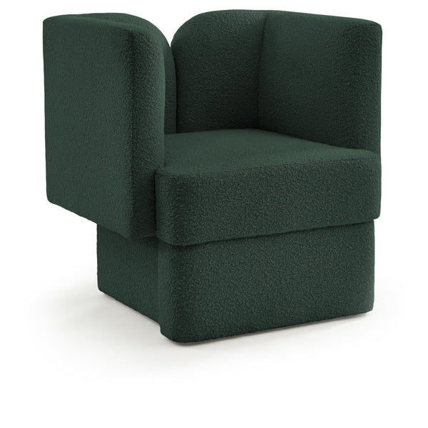 Meridian Marcel Green Boucle Fabric Chair IMAGE 1