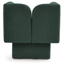 Meridian Marcel Green Boucle Fabric Chair IMAGE 3