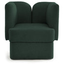 Meridian Marcel Green Boucle Fabric Chair IMAGE 5