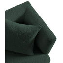 Meridian Marcel Green Boucle Fabric Chair IMAGE 6