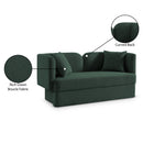 Meridian Marcel Green Boucle Fabric Loveseat IMAGE 9