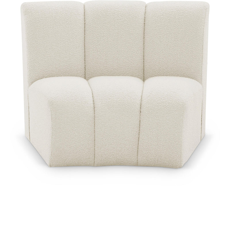 Meridian Infinity Cream Boucle Fabric Modular Chair IMAGE 1