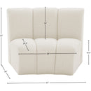 Meridian Infinity Cream Boucle Fabric Modular Chair IMAGE 7
