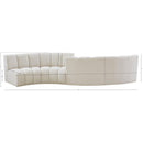 Meridian Infinity Cream Boucle Fabric 4 pc Modular Sectional IMAGE 13