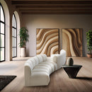 Meridian Infinity Cream Boucle Fabric 4 pc Modular Sectional IMAGE 2