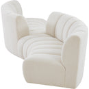 Meridian Infinity Cream Boucle Fabric 4 pc Modular Sectional IMAGE 7