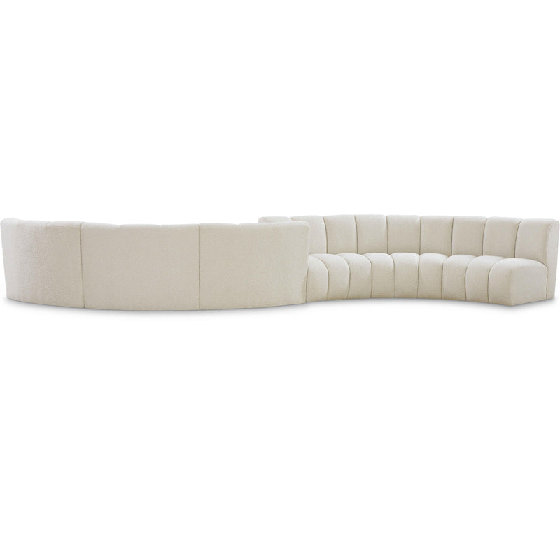 Meridian Infinity Cream Boucle Fabric 6 pc Modular Sectional IMAGE 1