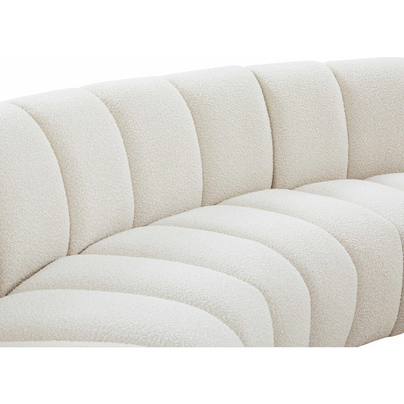 Meridian Infinity Cream Boucle Fabric 6 pc Modular Sectional IMAGE 7