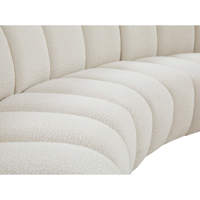 Meridian Infinity Cream Boucle Fabric 8 pc Modular Sectional IMAGE 10