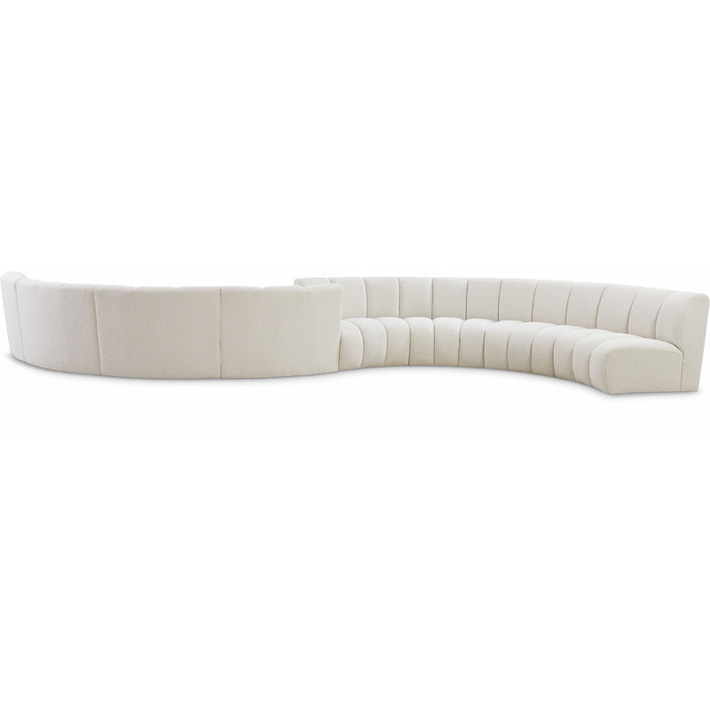 Meridian Infinity Cream Boucle Fabric 8 pc Modular Sectional IMAGE 1