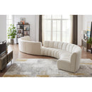 Meridian Infinity Cream Boucle Fabric 8 pc Modular Sectional IMAGE 2