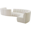Meridian Infinity Cream Boucle Fabric 8 pc Modular Sectional IMAGE 3