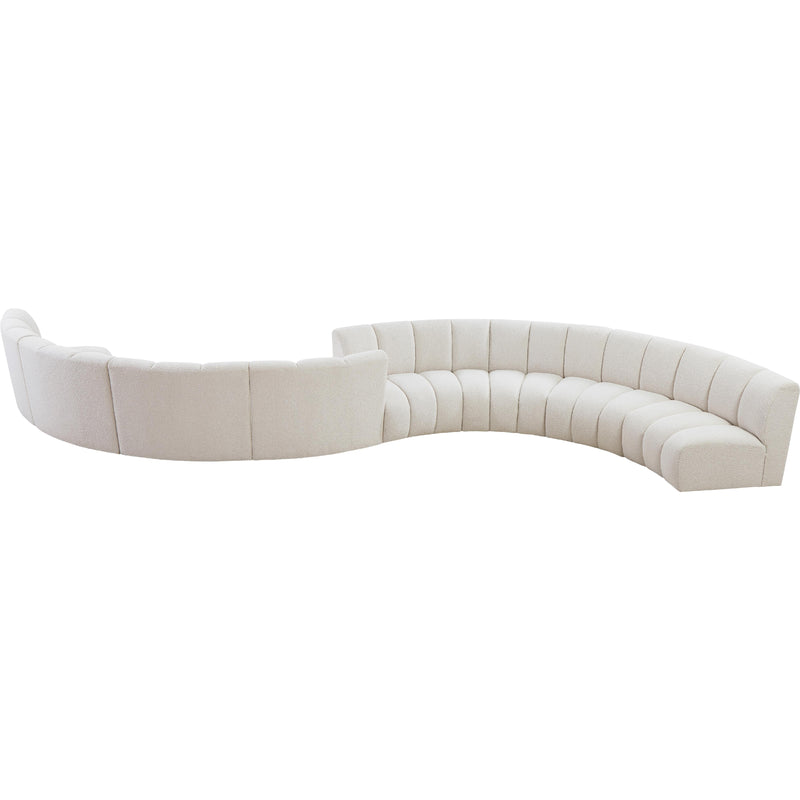 Meridian Infinity Cream Boucle Fabric 8 pc Modular Sectional IMAGE 4