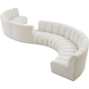 Meridian Infinity Cream Boucle Fabric 8 pc Modular Sectional IMAGE 6