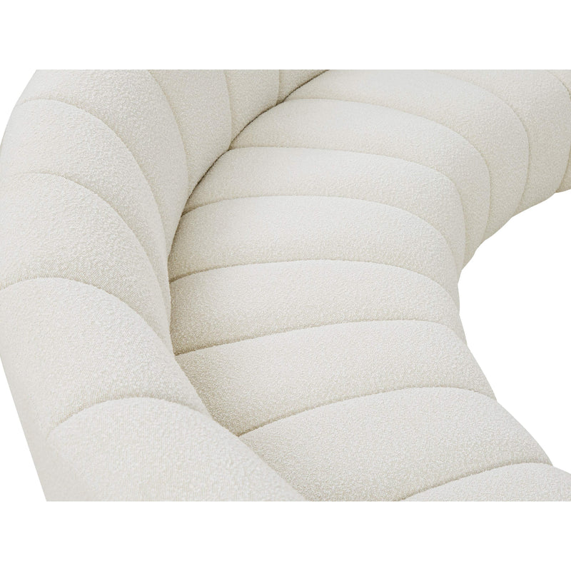 Meridian Infinity Cream Boucle Fabric 8 pc Modular Sectional IMAGE 9